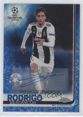 2018-19 Topps Chrome UCL - [Base] - Blue Wave Refractor Autographs #78 - Rodrigo Bentancur /75