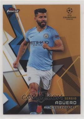 2018-19 Topps Finest UCL - [Base] - Orange Refractor #32 - Sergio Aguero /25