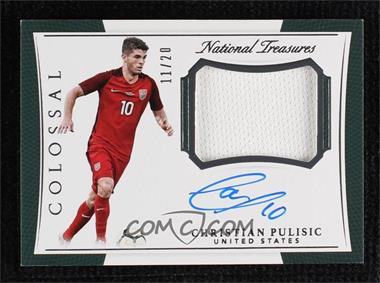 2018 Panini National Treasures - Colossal Jersey Autographs #CJ-CP - Christian Pulisic /20