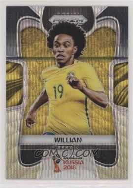 2018 Panini Prizm World Cup - [Base] - Black and Gold Wave Prizm #26 - Willian