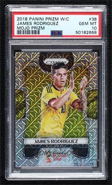 2018 Panini Prizm World Cup - [Base] - Mojo Prizm #38 - James Rodriguez [PSA 10 GEM MT]