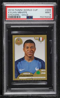 2018 Panini World Cup Russia Album Stickers - [Base] - Gold Edition #209 - Kylian Mbappe [PSA 9 MINT]