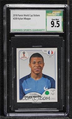 2018 Panini World Cup Russia Album Stickers - [Base] #209 - Kylian Mbappe [CSG 9.5 Gem Mint]