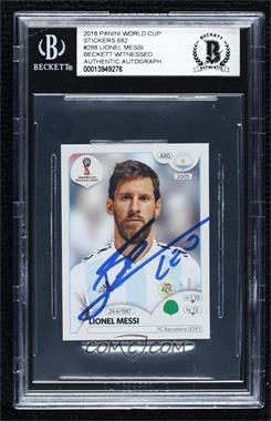 2018 Panini World Cup Russia Album Stickers - [Base] #288 - Lionel Messi [BAS BGS Authentic]