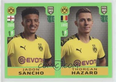 2019-20 Panini Fifa 365 Album Stickers - The Golden World of Football Blue Back #175 - Jadon Sancho, Thorgan Hazard