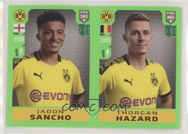 2019-20 Panini Fifa 365 Album Stickers - The Golden World of Football Blue Back #175 - Jadon Sancho, Thorgan Hazard