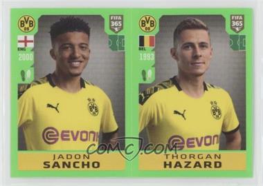 2019-20 Panini Fifa 365 Album Stickers - The Golden World of Football Blue Back #175 - Jadon Sancho, Thorgan Hazard