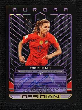 2019-20 Panini Obsidian - Aurora Autographs - Electric Etch Purple #AU-THE - Tobin Heath /75