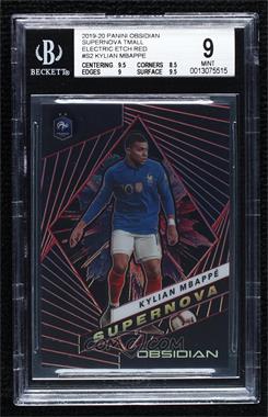 2019-20 Panini Obsidian - Supernova - Electric Etch Red #S-2 - Kylian Mbappe /22 [BGS 9 MINT]