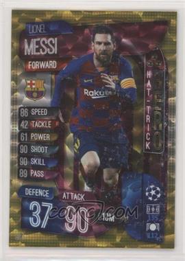 2019-20 Topps UCL Match Attax US Edition - Hat Trick Heroes - Cracked Ice #HH 1.1 - Lionel Messi [EX to NM]