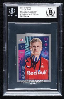 2019-20 Topps UCL Sticker - [Base] #419 - Erling Haaland [BAS BGS Authentic]