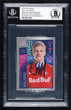 2019-20 Topps UCL Sticker - [Base] #419 - Erling Haaland [BAS BGS Authentic]