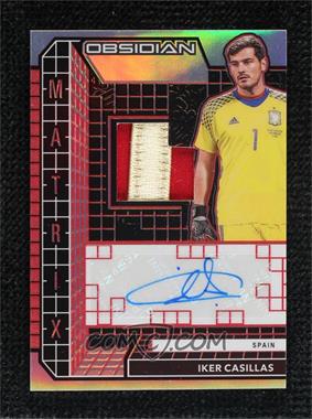 2020-21 Panini Obsidian - Matrix Material Autographs - Electric Etch Red #MM-IC - Iker Casillas /3