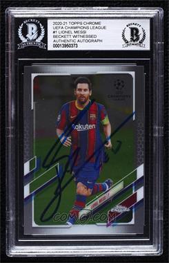 2020-21 Topps Chrome UCL - [Base] #1.1 - Lionel Messi [BAS BGS Authentic]