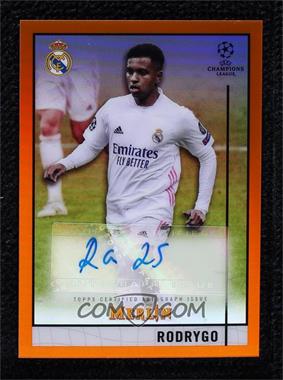 2020-21 Topps Merlin Collection Chrome UCL - Chrome Autographs - Orange Refractor #BCA-ROD - Rodrygo /25