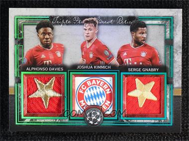 2020-21 Topps Museum Collection UCL - Triple Player Team Crest Relics #DMMP-DKG - Joshua Kimmich, Alphonso Davies, Serge Gnabry /1