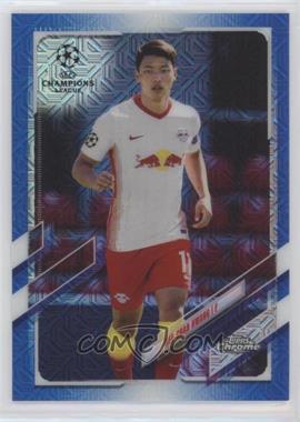 2020-21 Topps UCL Japan Edition - [Base] - Chrome Blue Refractor #10 - Hee Chan Hwang /75
