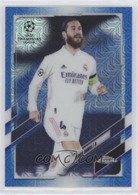 2020-21 Topps UCL Japan Edition - [Base] - Chrome Blue Refractor #92 - Sergio Ramos /75
