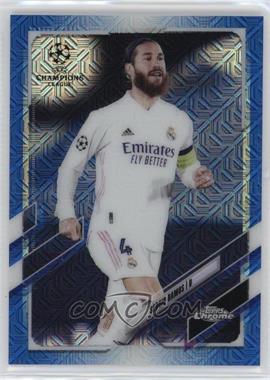 2020-21 Topps UCL Japan Edition - [Base] - Chrome Blue Refractor #92 - Sergio Ramos /75