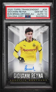 2020 Topps Transcendent BVB Borussia Dortmund - Autographs #BDA-GR - Giovanni Reyna /75 [PSA 10 GEM MT]