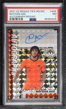 2021-22 Panini Mosaic FIFA Road to World Cup - Autographs Mosaic #A-AKE - Nathan Ake [PSA 7 NM]