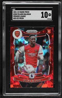 2021-22 Panini Prizm Premier League - [Base] - Red Ice Prizm #208 - Folarin Balogun [SGC 10 GEM]