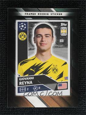 2021-22 Topps Chrome UCL - Framed Rookie Stickers #_GIRE - Giovanni Reyna /13