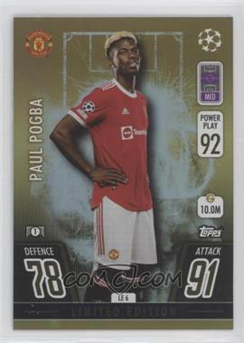 2021-22 Topps Match Attax UCL - Limited Edition Gold #LE6 - Paul Pogba
