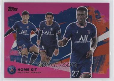 2021-22 Topps Paris Saint-Germain Team Set - [Base] - Pink Foil #47 - Kit Cards - Leandro Paredes, Angel Di Maria, Idrissa Gueye /150