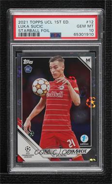 2021-22 Topps UCL Collection 1st Edition - [Base] - Starball Foil #12 - Luka Sucic [PSA 10 GEM MT]