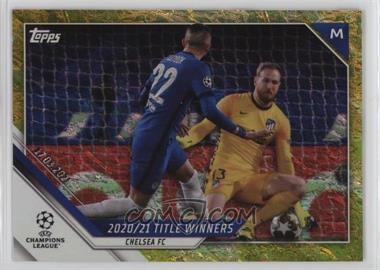 2021-22 Topps UCL Collection Jade Edition - [Base] - Yellow Jade #16 - Title Winners Highlights - Hakim Ziyech /50