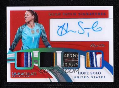 2021 Panini Immaculate Collection - Quad Patch Signatures #QP-HSO - Hope Solo /1