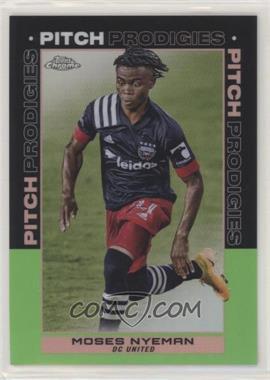 2021 Topps Chrome MLS - [Base] - Neon Green Refractor #176 - Pitch Prodigies - Moses Nyeman /99