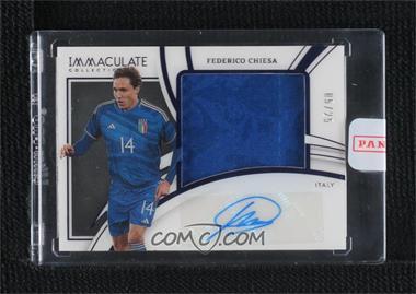 2022-23 Panini Immaculate Collection - Premium Swatch Autographs - Sapphire #PA-FC - Federico Chiesa /25 [Uncirculated]