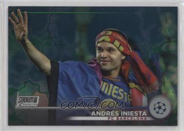 2022-23 Topps Stadium Club Chrome UEFA Club Competitions - [Base] - Aqua and Green Electric Charge Refractor #84 - Andrés Iniesta /225