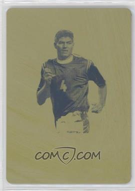 2022 Leaf Metal - Champions Autographs - Printing Plate Yellow Unsigned #C-SG1 - Steven Gerrard /1