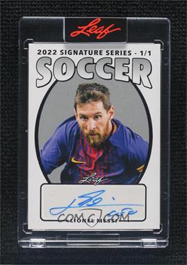 2022 Leaf Signature Series - [Base] - Silver #SS-LM1 - Lionel Messi /1 [Uncirculated]