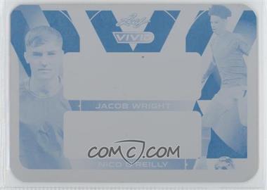 2022 Leaf Vivid - Dual Autographs - Printing Plate Cyan Unsigned #DA-38 - Jacob Wright, Nico O’Reilly /1