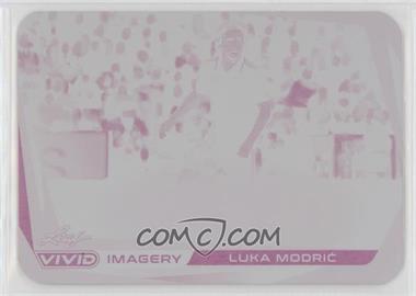 2022 Leaf Vivid - Vivid Imagery - Printing Plate Magenta #VI-LM1 - Luka Modric /1