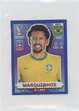 2022 Panini FIFA World Cup Qatar Stickers - Brazil - Blue #BRA8 - Marquinhos