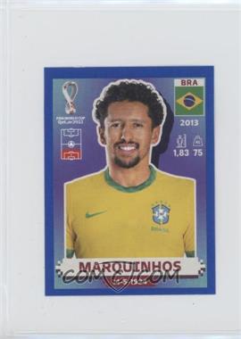 2022 Panini FIFA World Cup Qatar Stickers - Brazil - Blue #BRA8 - Marquinhos