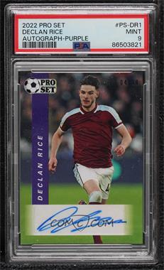 2022 Pro Set - Base Autographs - Purple #PS-DR1 - Declan Rice /10 [PSA 9 MINT]