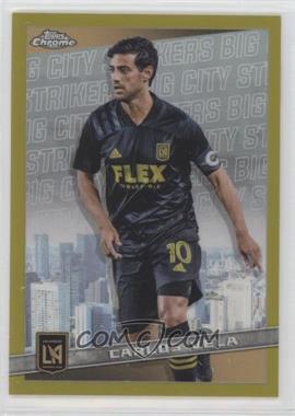 2022 Topps Chrome MLS - Big City Strikers - Gold Refractor #BCS-3 - Carlos Vela /50