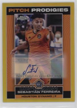 2023 Topps Chrome MLS - [Base] - Gold Refractor Autographs #57 - Pitch Prodigies - Sebastián Ferreira /50