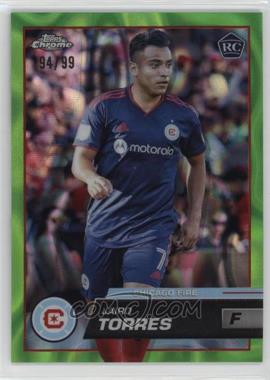 2023 Topps Chrome MLS - [Base] - Neon Green Lava Refractor #143 - Jairo Torres /99