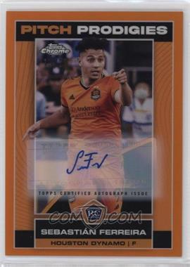 2023 Topps Chrome MLS - [Base] - Orange Refractor Autographs #57 - Pitch Prodigies - Sebastián Ferreira /25