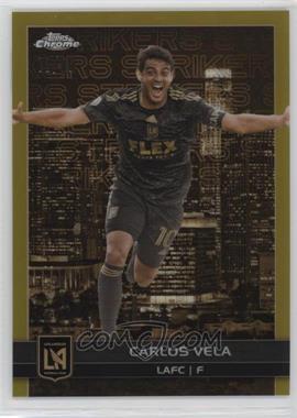 2023 Topps Chrome MLS - Big City Strikers - Gold Refractor #BCS-1 - Carlos Vela /50