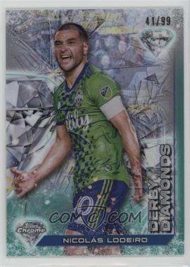 2023 Topps Chrome MLS - Derby Diamonds - Aqua Refractor #DD-3 - Nicolás Lodeiro /99