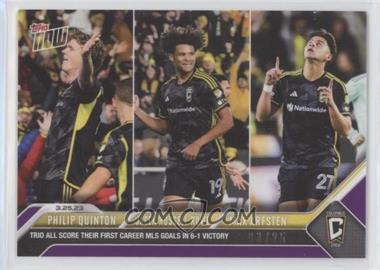 2023 Topps Now MLS - [Base] - Purple #45 - Philip Quinton, Jacen Russell-Rowe, Max Arfsten /25