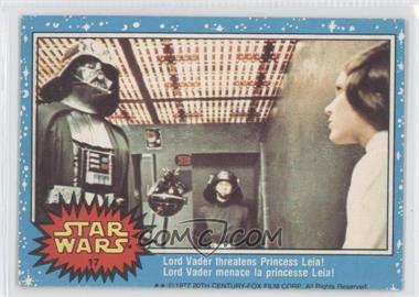 1977 O-Pee-Chee Star Wars - [Base] #17 - Lord Vader Threatens Princess Leia!